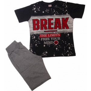 Σετ Παιδικό Κ/Μ Μακώ Σκούρο Γκρι (Κωδ.077.043.017)