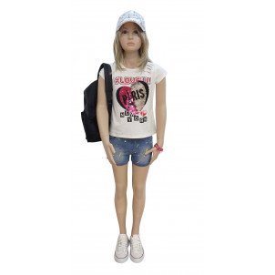 Μπλούζα & Σορτσ (Άσπρο) (Κωδ.291.60.123) 