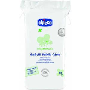 Chicco Baby Moments Τετράγωνα Μαντηλάκια από Βαμβάκι 60τμχ (8059147052948)