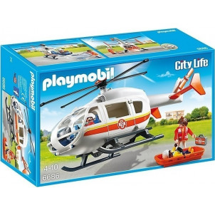 Playmobil, Ελικόπτερο Πρώτων Βοηθειών, 6686, narlis.gr
