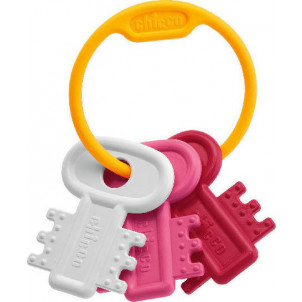 Chicco Κουδουνίστρα & Μασητικό Χρωματιστά Κλειδιά Ροζ (63216-10)