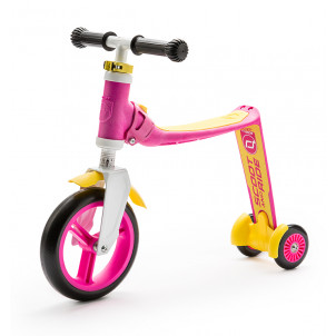 Scoot and Ride, Ποδήλατο Ισορροπίας & Πατίνι 2 σε 1 HighwayBaby Plus Pink/Yellow, 96194, narlis.gr