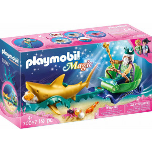 Playmobil Βασιλιάς Της Θάλασσας Με Άμαξα Καρχαρία 70097 #787.342.371, narlis.gr