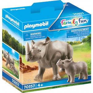 Playmobil Ρινόκερος Με Το Μικρό Του (70357)