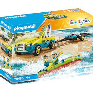 Playmobil Αυτοκίνητο Με Ανοιχτή Οροφή & Κανό (70436)