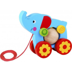 Tooky Toys Ξύλινος Ελέφαντας Συρόμενος (TKE006)