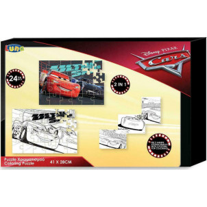 Παζλ Χρωματισμού Disney Cars 2 Όψεων 24τμχ (562088)