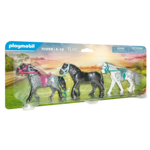 Playmobil Τρία Άλογα Friesian, Knabstrupper & Andalusian (70999)