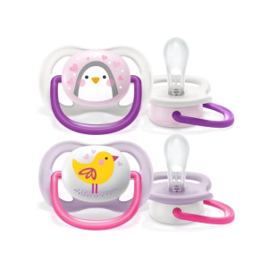Philips Avent Πιπίλα Σιλικόνης Ultra Air I Maximum Airflow Soother Animals Pink-Purple 0-6m, 2024