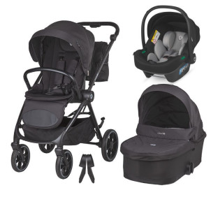 Coccole Βρεφικό Πολυκαρότσι 3 in 1 Serry Jet Black, 2026