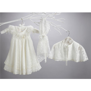 Ολοκληρωμένο πακέτο σετ βάπτισης με αυτό το φόρεμα New Life 2402-2 narlis.gr