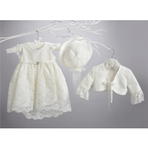 Ολοκληρωμένο πακέτο σετ βάπτισης με αυτό το φόρεμα New Life 2412-2 narlis.gr