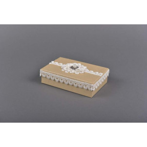 Μπομπονιέρα χειροποίητο κουτάκι(Κωδ.39.01.866-1.60) 16x11cm