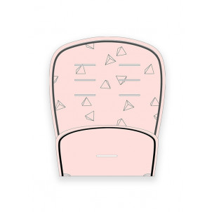 Στρωματάκι Καροτσιού Minene Διπλής Όψης Πικέ 3D Pink Triangle Κωδ.563.001.021