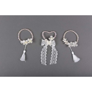 Μπομπονιέρα χειροποίητη λουλουδάκια (Κωδ.50.02.316-1.20) 7cm