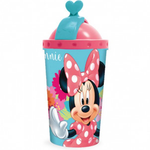 Παγούρι πλαστικό Minnie Mouse με καλαμάκι 450ml (#760.239.019#)