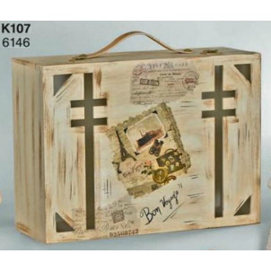Κουτί ξύλινο βαλίτσα (Κωδ.Κ107-1) 