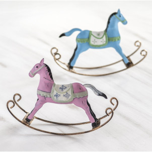 Μπομπονιέρα Μεταλλικό αλογάκι (Παρίσις) (Κωδ.70208-2178)