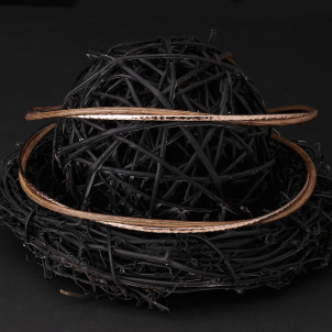 Στέφανα γάμου από ξύλο με ασήμι 925 και ροζ gold (Authentique art Κωδ.Ξ0520Ρ)