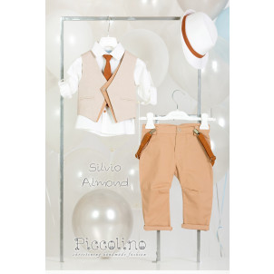 Ολοκληρωμένο πακέτο σετ βάπτισης αγόρι Piccolino SILVIO AG20S28 ALMOND narlis.gr