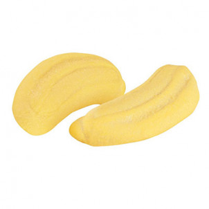 Μπανάνα Marshmallow με γεύση μπανάνα (Κωδικός προϊόντος: 060.27.13.004) 900gr. (75τμχ.)