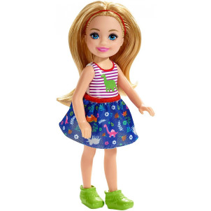 Barbie Κοριτσάκι Ξανθό Με Μπλουζάκι Δεινόσαυρος (FXG82)