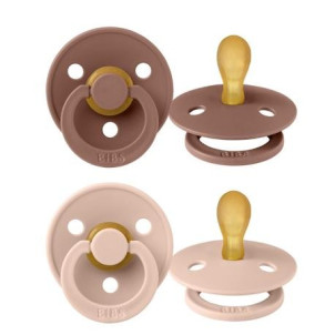 Bibs Πιπίλα Σιλικόνης Σετ 2τμχ Symmetrical Woodchuck-Blush 0-6m, 2024