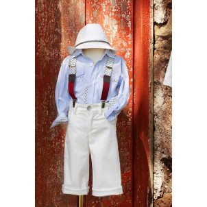 Ολοκληρωμένο πακέτο βάπτισηs με αυτό το κουστούμι (Cat In The Hat <<Chentille>>Κωδ.300)