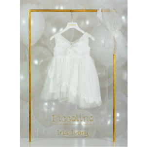 Ολοκληρωμένο σετ βάπτισης κορίτσι Piccolino IRIS DR20S08 IVORY narlis.gr