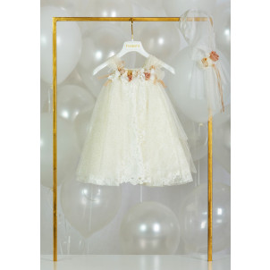 Ολοκληρωμένο σετ βάπτισης κορίτσι Piccolino TULIANA DR20S33 IVORY narlis.gr