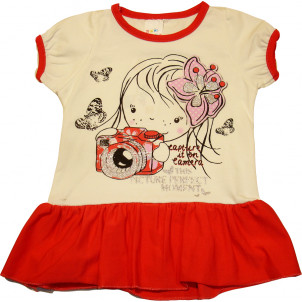 Φόρεμα Κοντό Μανίκι Βρεφικό Κοραλί 582.130.014