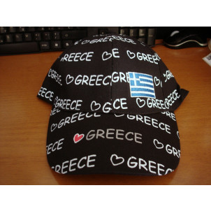 Καπέλο Jockey Greece (Μαύρο) (Κωδ.017.126.001)
