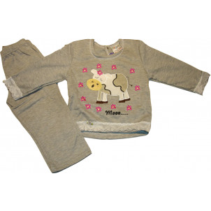 Πυζάμα M/Μ Φούτερ (Γκρι Ανοιχτό) (Κωδ.301.95.005)