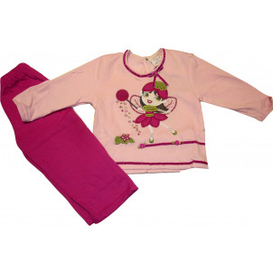 Πυζάμα M/Μ Φούτερ (Ροζ) (Κωδ.301.95.002)