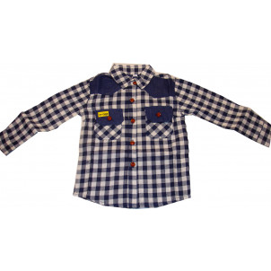 Πουκάμισο Μ/Μ Καρώ (Μπλε) (Κωδ.618.32.006)