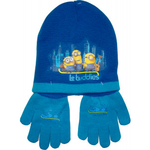 Σκούφος & Γάντια Minions Disney (Μπλε Ρουά) (Κωδ.200.503.002)