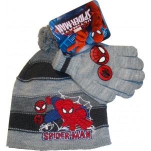 Σκουφάκι & Γάντια Spiderman Marvel (Γκρι Ανοιχτό) (Κωδ.115.503.006)