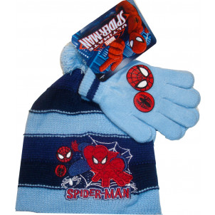 Σκουφάκι & Γάντια Spiderman Marvel (Σιελ) (Κωδ.115.503.006)