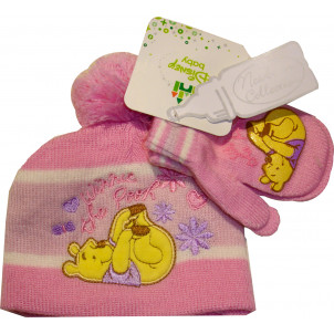 Σκουφάκι & Γάντια Winnie Disney (Ροζ) (Κωδ.115.503.004)