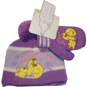 Σκουφάκι & Γάντια Winnie Disney (Μωβ) (Κωδ.115.503.004)