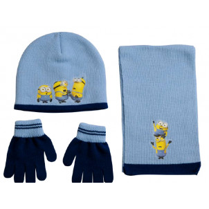 Σκουφάκι & Κασκόλ & Γάντια Minions Disney (Σιελ) (Κωδ.200.503.025)