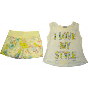 Μπλούζα & Σορτσ (Άσπρο) (Κωδ.291.60.090)