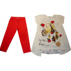 Μπλουζοφόρεμα & Κολάν (Κοραλί) (Κωδ.291.87.565)