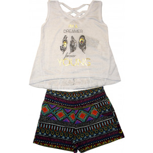 Μπλούζα & Σορτσ (Άσπρο) (Κωδ.291.60.098)