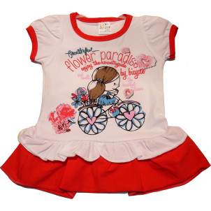 Φόρεμα Κοντό Μανίκι Βρεφικό Κοραλί  582.130.013