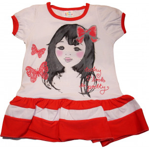 Φόρεμα Κοντό Μανίκι Βρεφικό Κοραλί  582.130.015