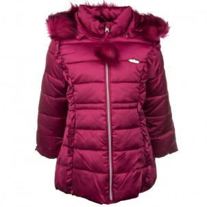 Μπουφάν Κουκούλα Μπεμπέ ( Μπορντώ) (Κωδ.291.005.000+20)