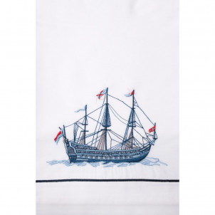 Βαπτιστικό λαδόπανο για αγόρι με θέμα καράβι Α607 narlis.gr