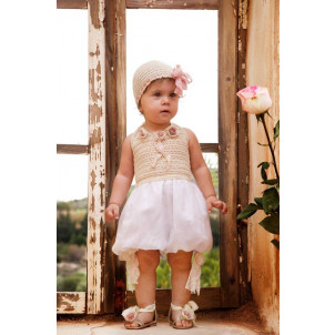 Ολοκληρωμένο πακέτο βάπτισηs με αυτό το φόρεμα (Cat In The Hat <<Stenia>>Kωδ.290)