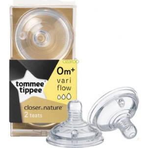 Tommee Tippee Θηλές από Σιλικόνη Ρυθμιζόμενης Ροής για 0+ μηνών 2τμχ, 2024